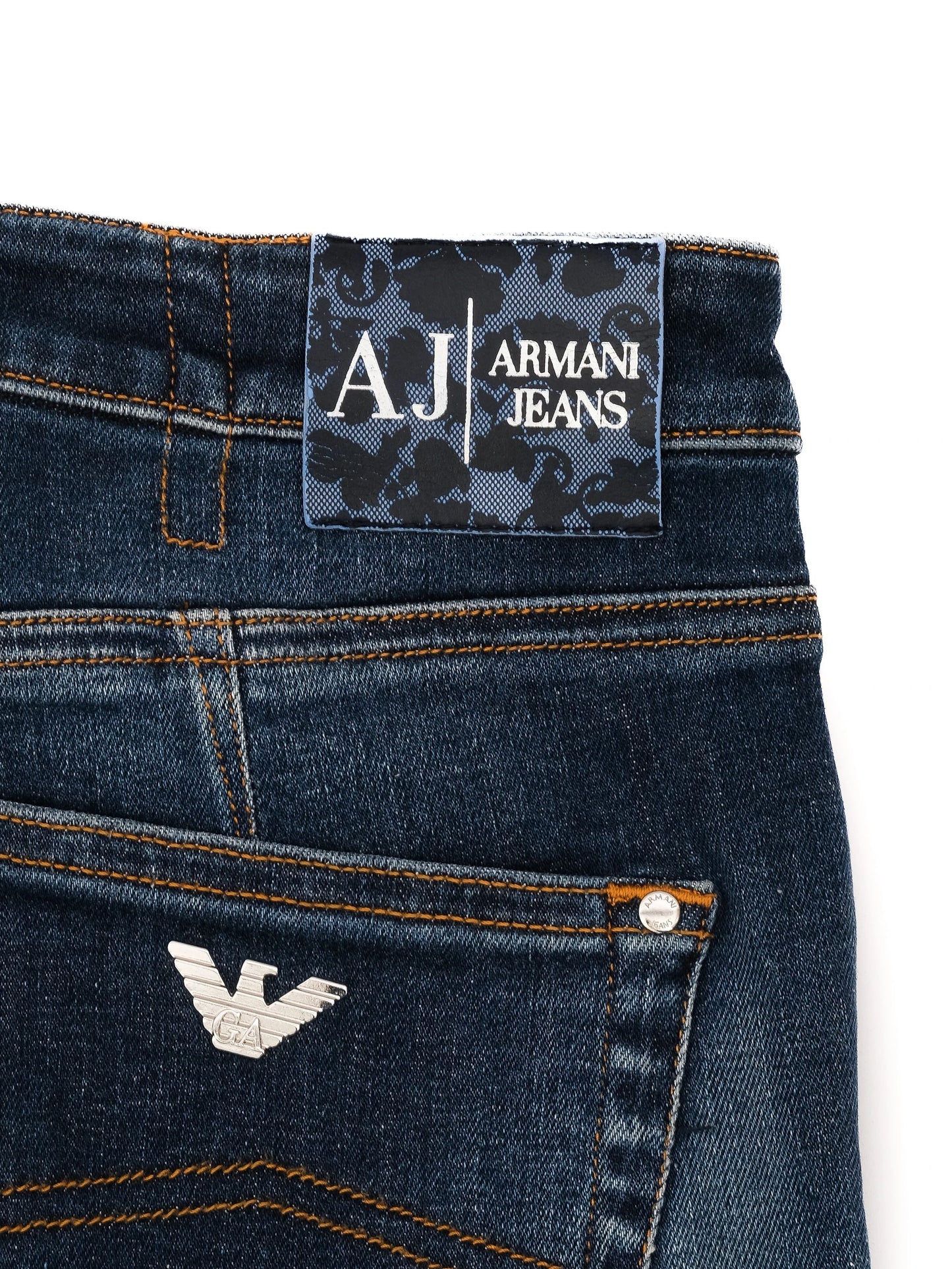 excellent armani jeans blue denim size s for women