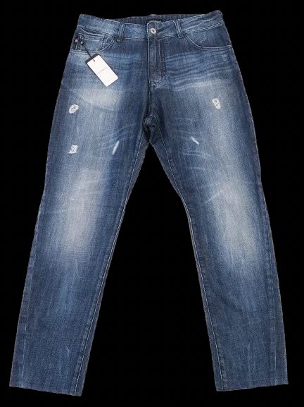 new emporio armani women's blue distressed jeans size unknown