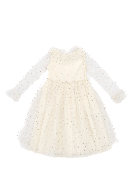 Excellent Bonpoint White Nylon Dress for Kids Size 7