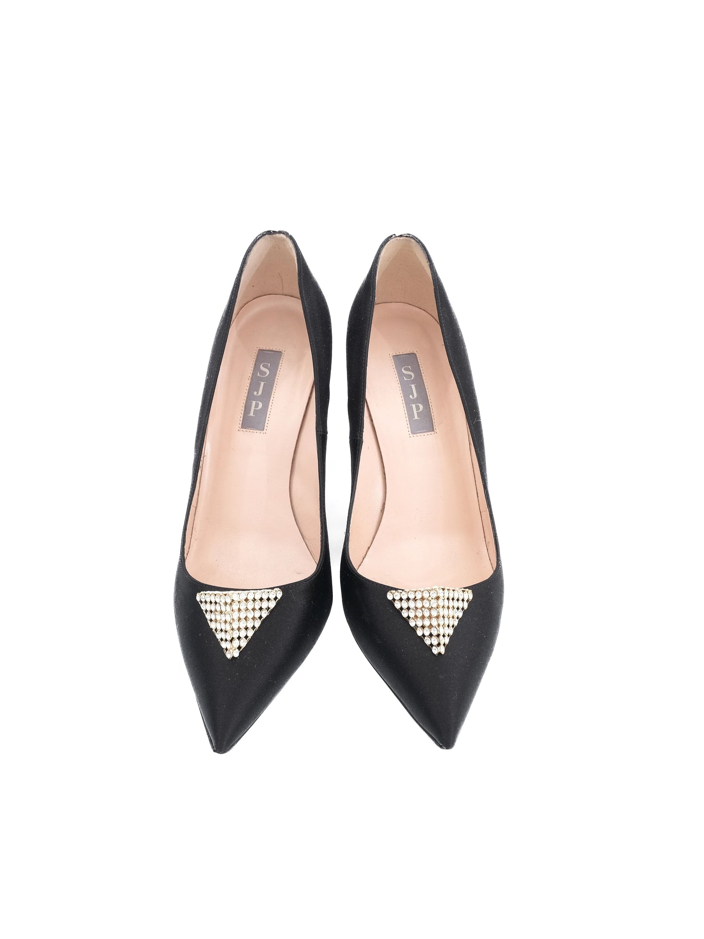excellent sarah jessica parker black high-heeled shoes size 38