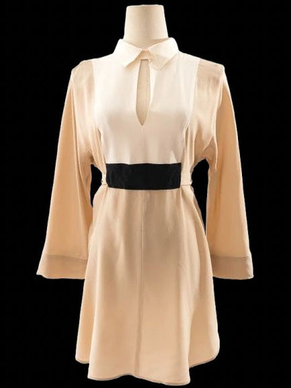 Max Mara Orange Silk Dress Excellent Condition with Keyhole Neckline