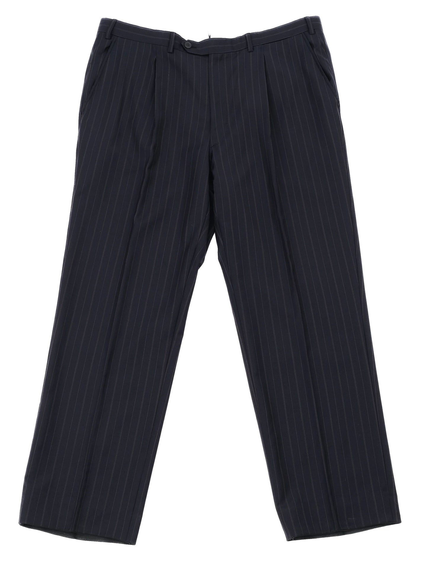 excellent brioni black wool pinstripe suit jacket size xl