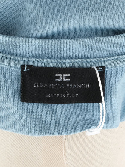 Excellent Elisabetta Franchi Blue Cotton Dress Size S