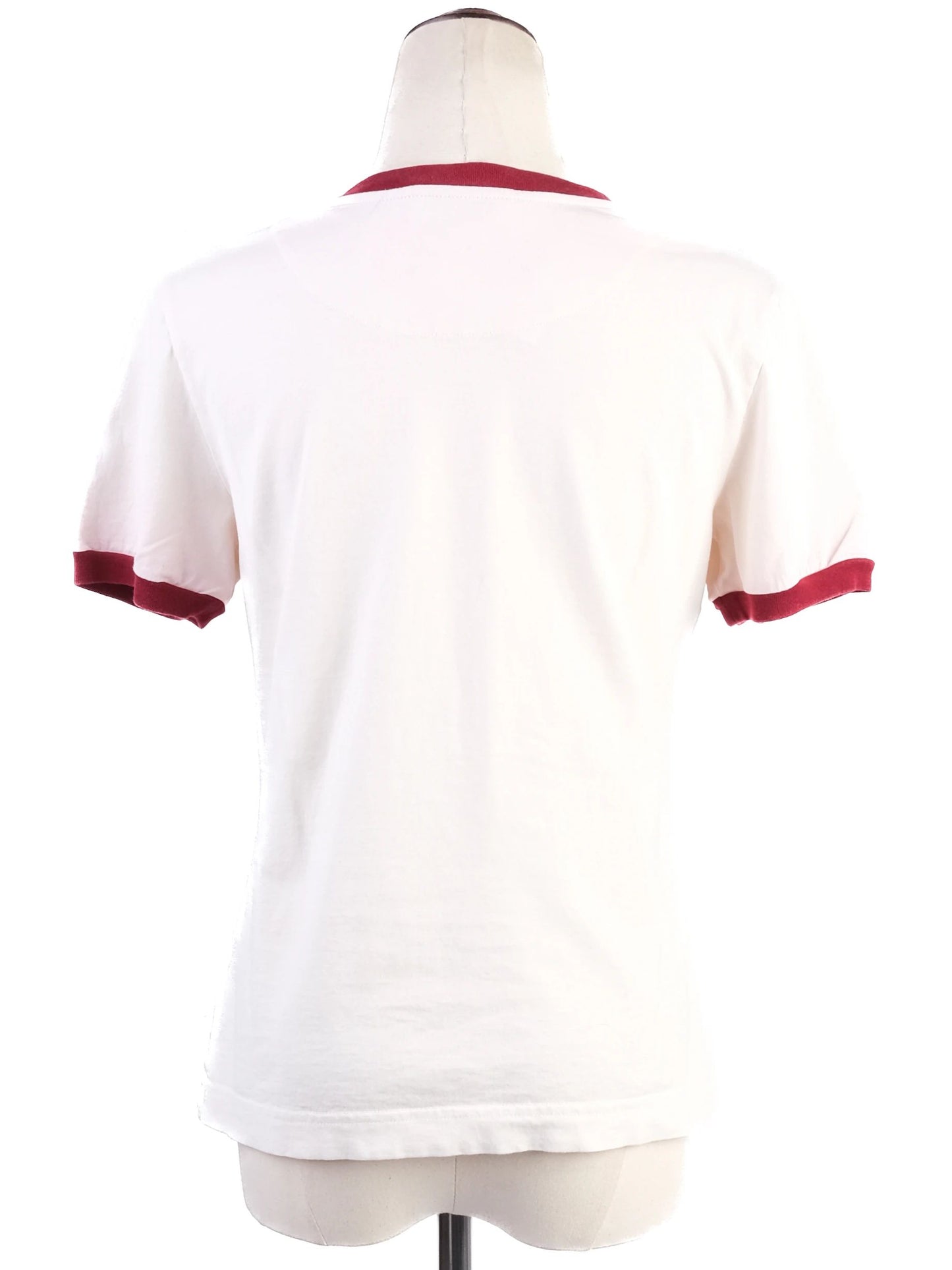 excellent dolce gabbana white t-shirt red trim women fritto misto graphic