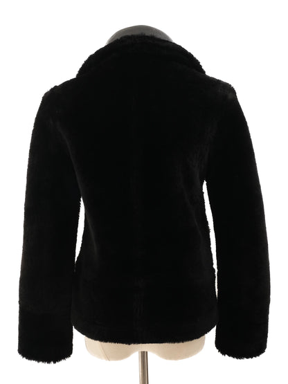 Good Reiss Black Leather & Faux Fur Jackets Size XS