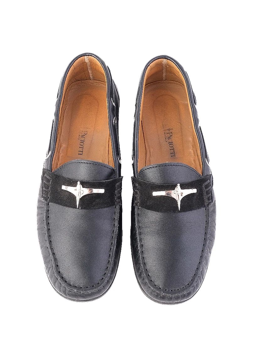 average cezare paciotti black leather loafers size 37 women