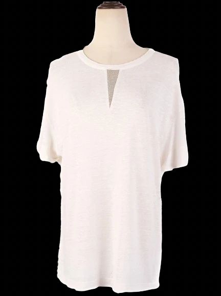 excellent brunello cucinelli white short sleeve top size m