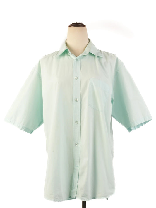 Excellent Balenciaga Blue Cotton Shirt Size M Oversized Fit