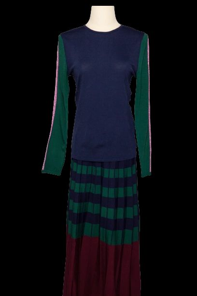 Perfect ROMAN Women's Blue Long-Sleeved Dress Size M