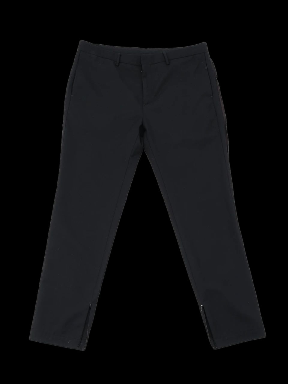 excellent diesel black wool blend pants size l made in tunisia