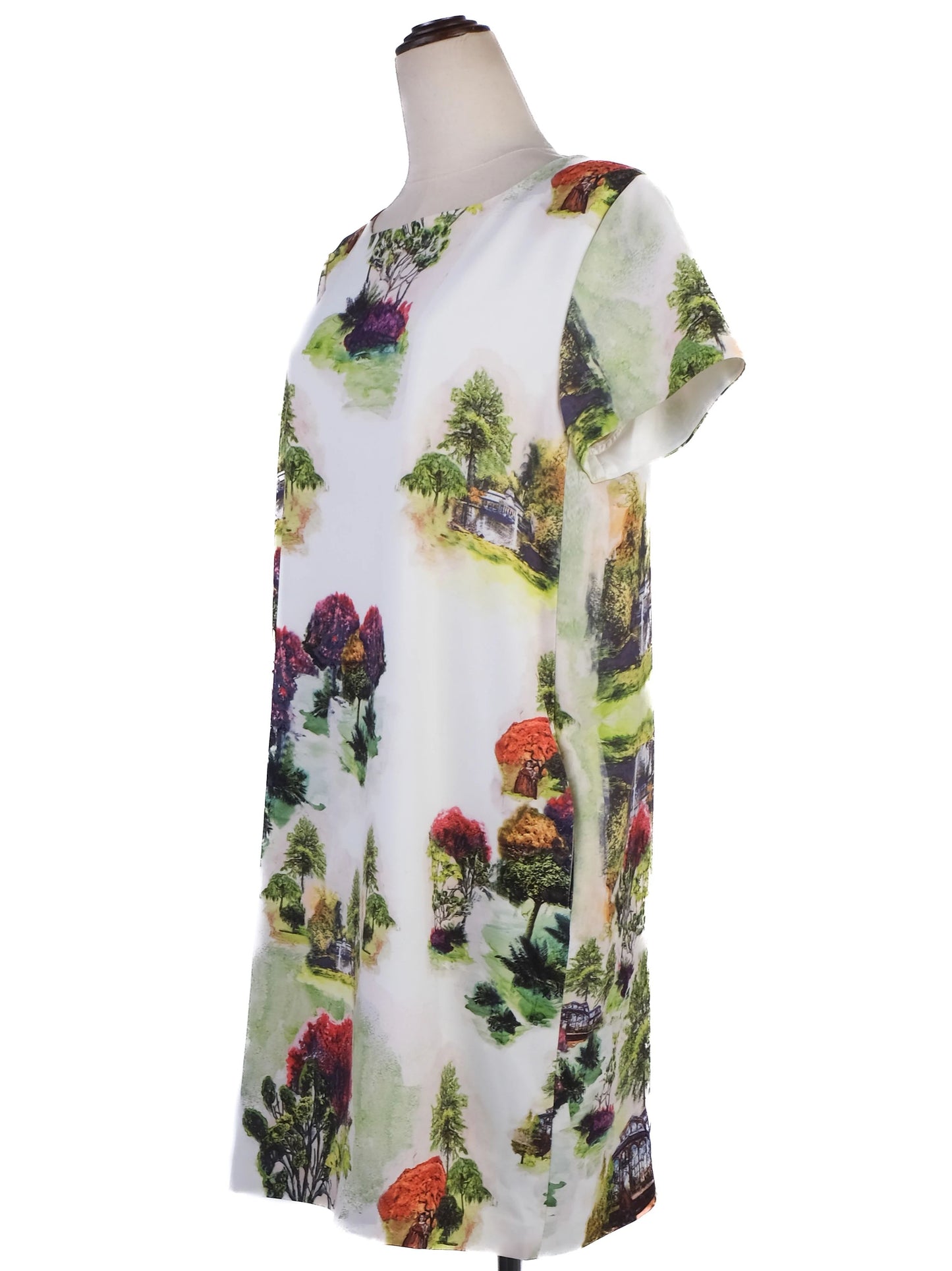 adolfo dominguez womenõs landscape print dress size l excellent