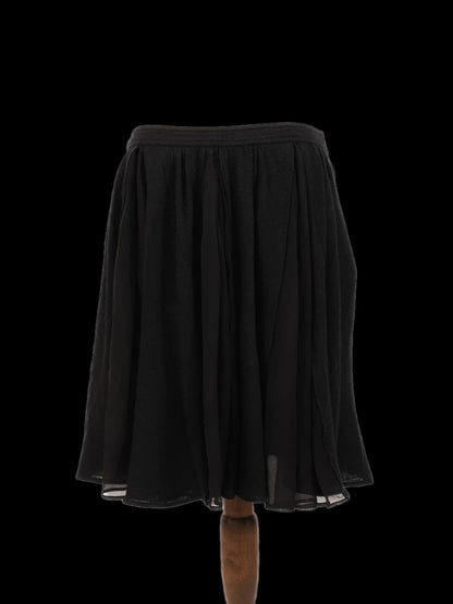 Excellent Burberry Black Wool Skirt Size S with Pleated Design