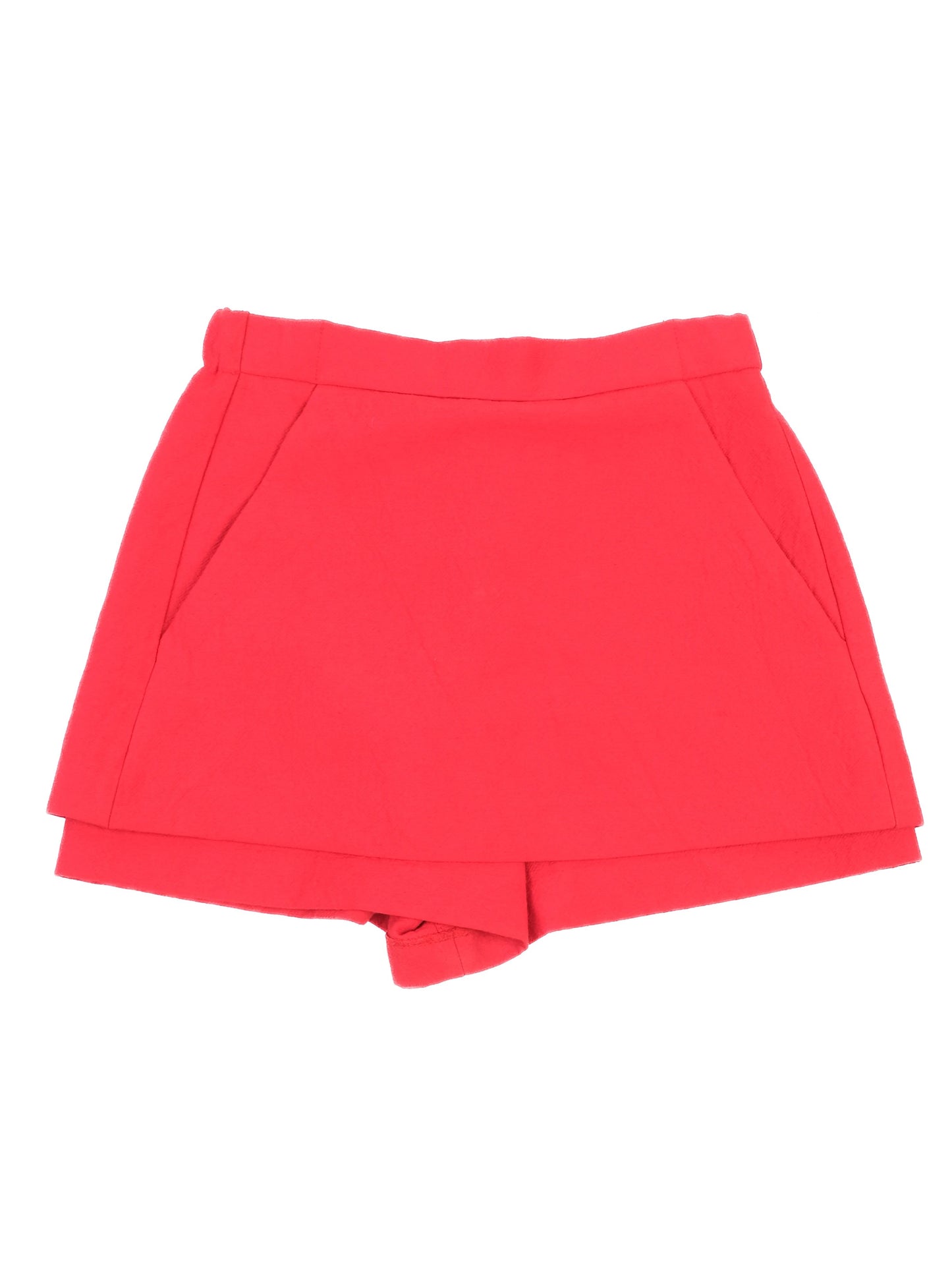 excellent maje red nylon shorts size 36 women with pocketed design