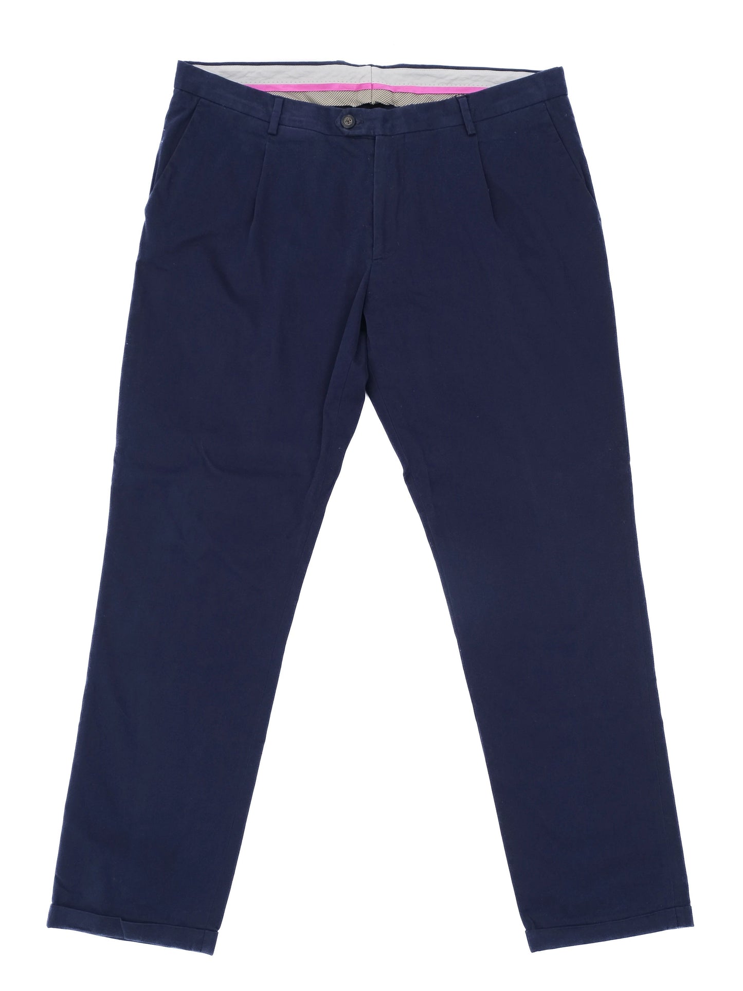 excellent etro navy blue cotton pants size 3xl made in italy