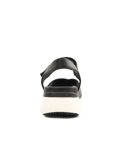 NEW Prada Black Leather Platform Sandals Size 36.5 with Adjustable Straps