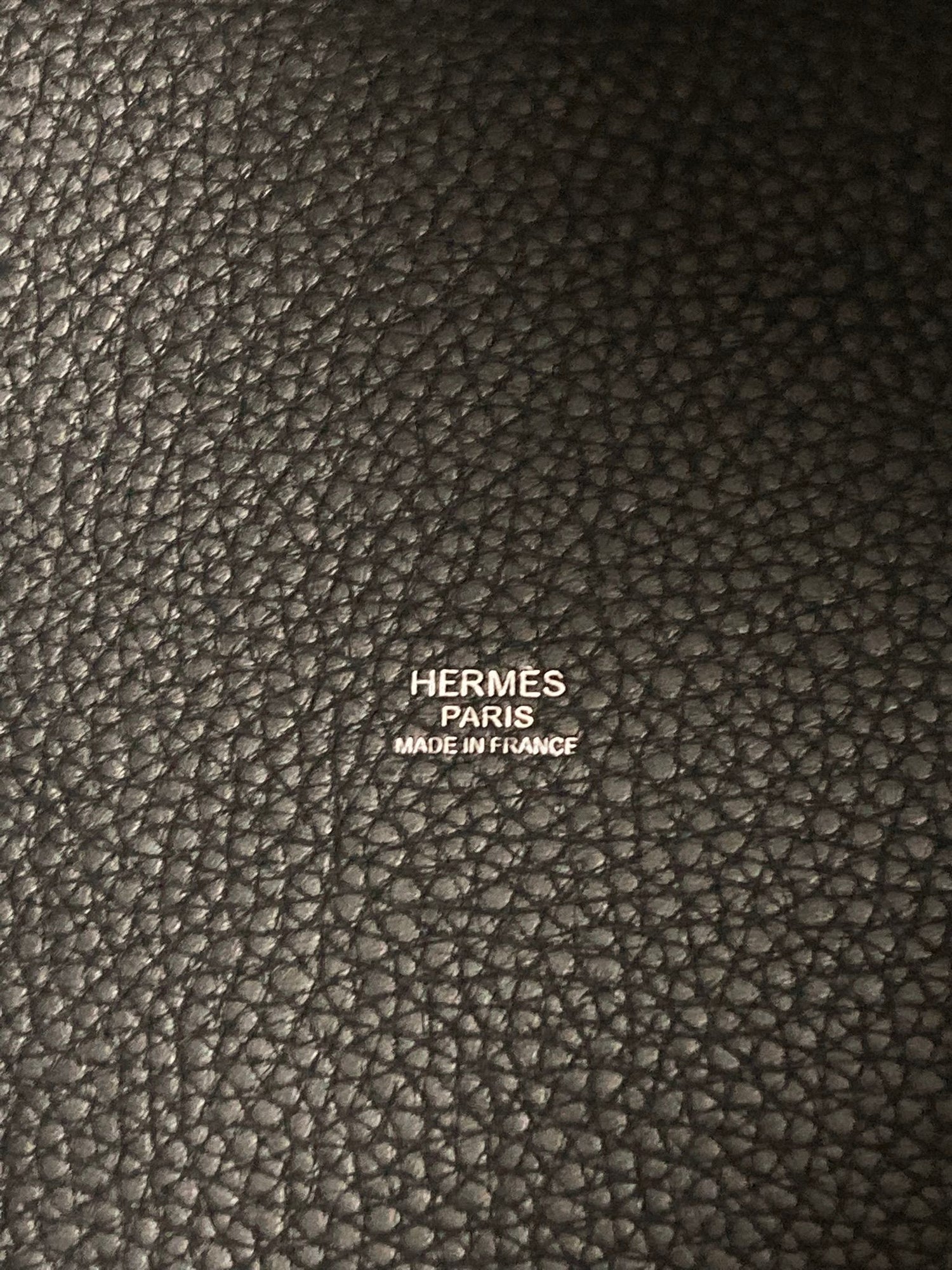 Hermes Black Picotin MM,Taurillon Clemence PHW  C Stamp
