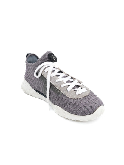 Excellent Tod's Gray Textile Sneakers Size 38 with White Sole