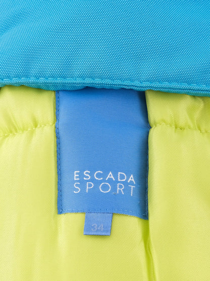 Escada Excellent Condition Blue Nylon Winter Coat Size L