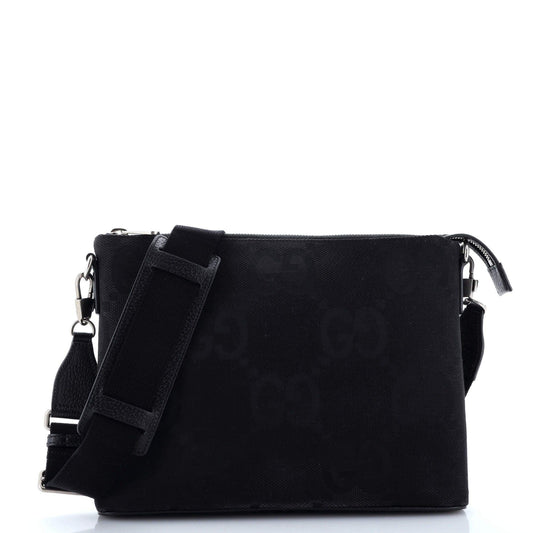 Zip Messenger Bag Jumbo Gg Canvas
