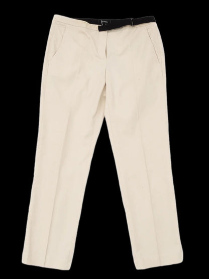 Perfect MaxCo White Pants with Black Belt for Women