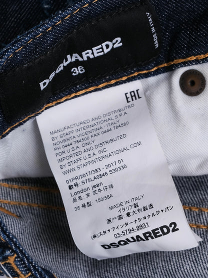Excellent DSQUARED2 Distressed Blue Jeans Size XS Women