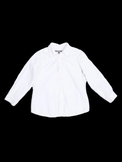 Excellent Bonpoint White Cotton Button-Up Shirt Size 4 for Kids