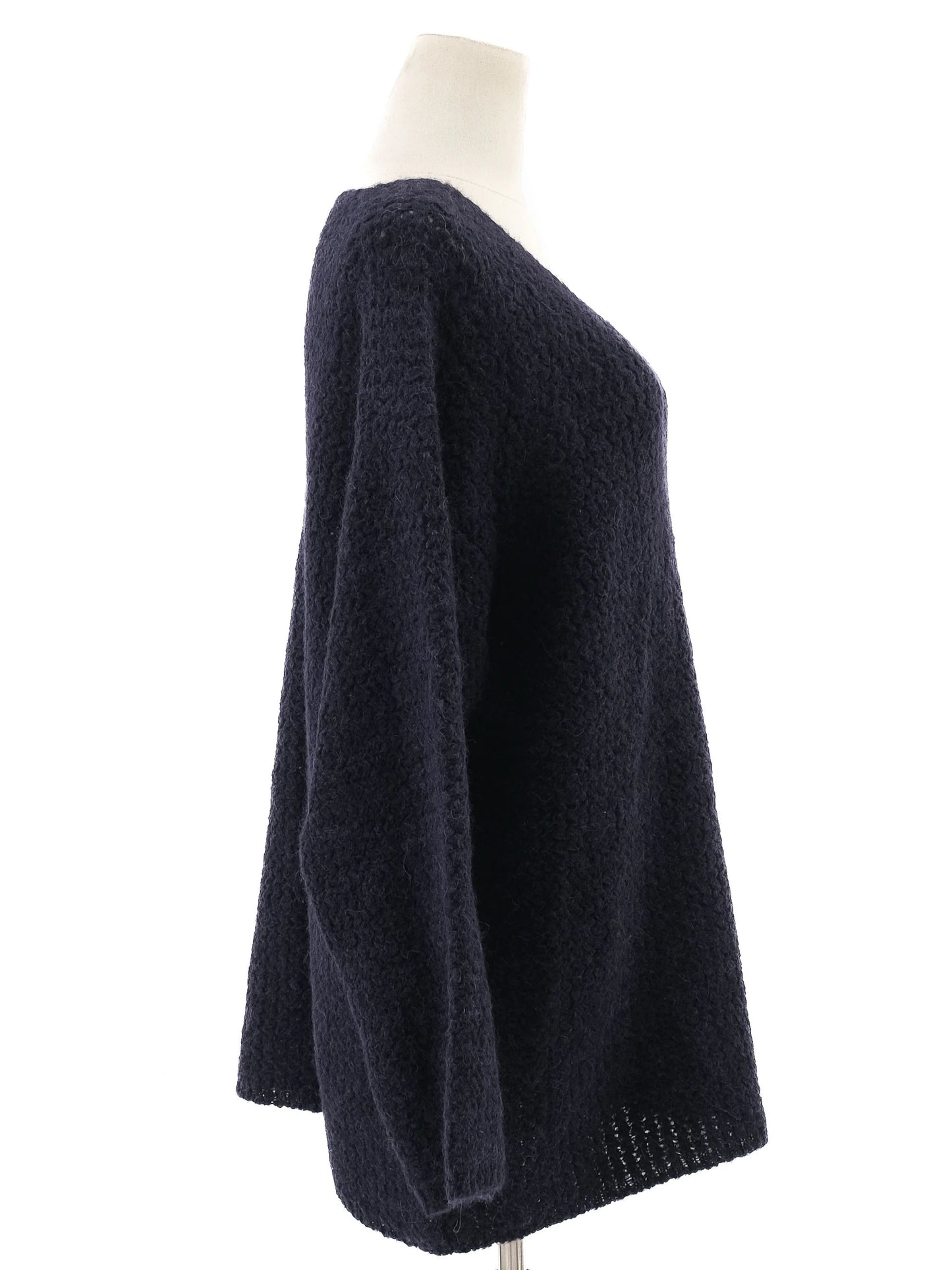 new seebychloe blue nylon long sleeve sweater size m