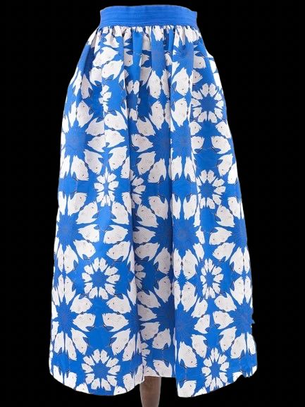 alice+olivia floral patterned skirt blue size s excellent condition