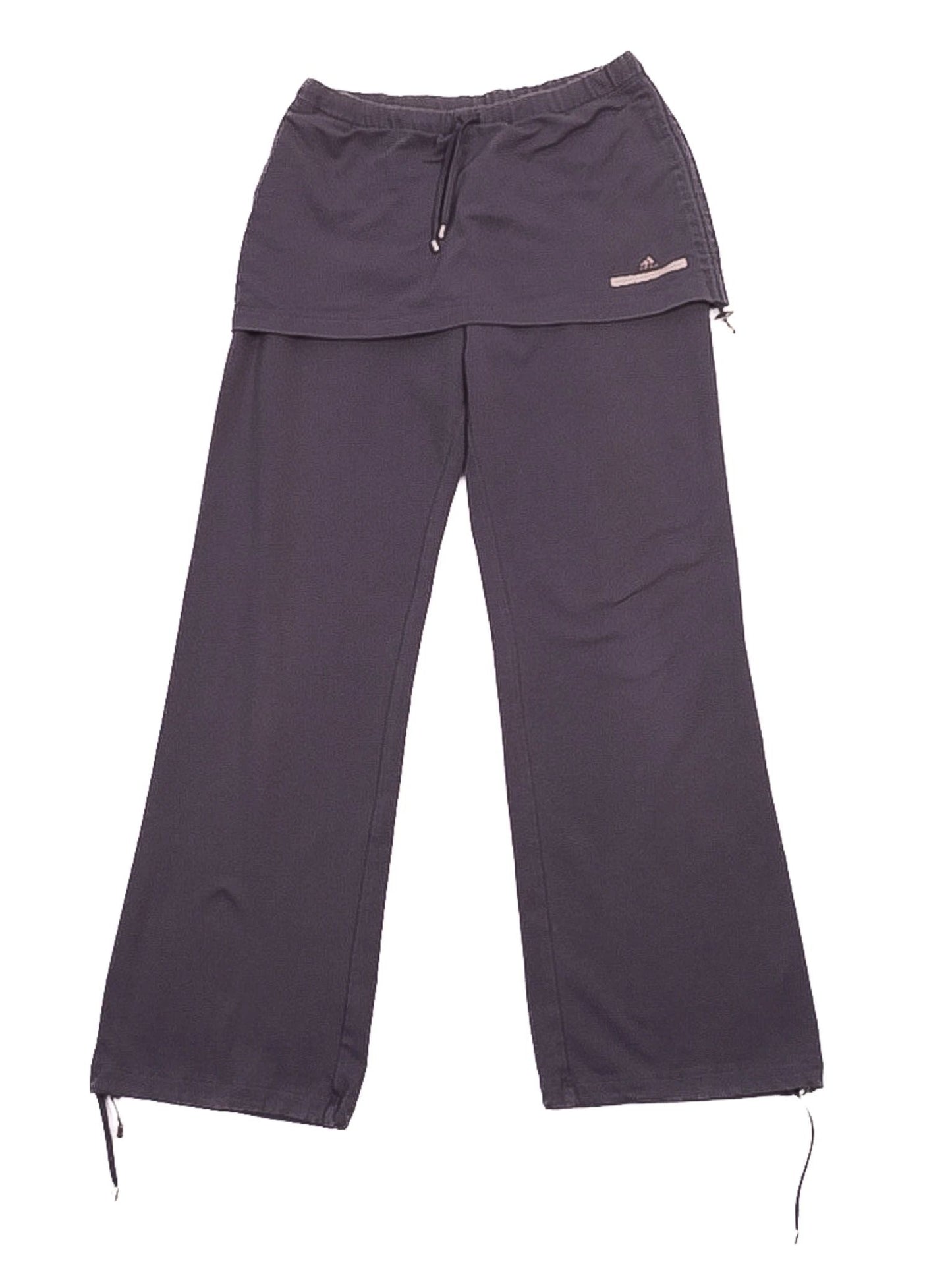 excellent adidas stella mccartney gray pants with skirt overlay size s