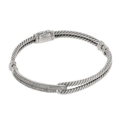 David Yurman Labyrinthe silver and diamonds bracelet