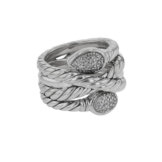 David Yurman Renaissance silver and diamonds ring