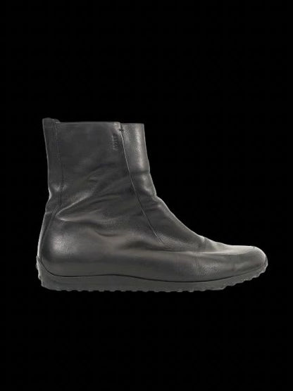 Excellent Bally Black Leather Boots with Side Zipper Size 45