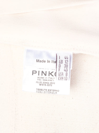 Excellent Pinko White Pleated Skirt in Viscose Size M