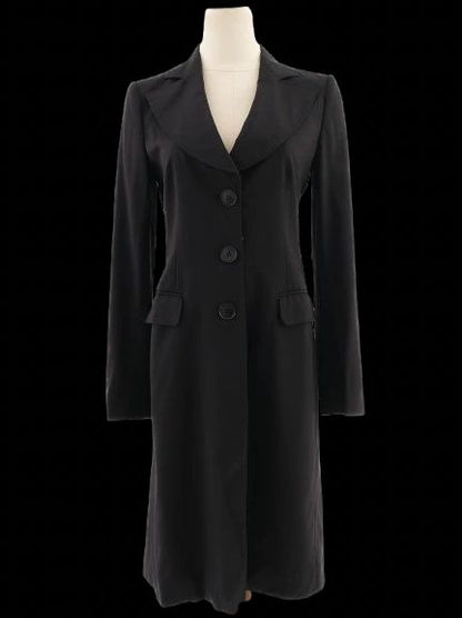 Excellent Emporio Armani Black Wool WomenÕs Coat Size S