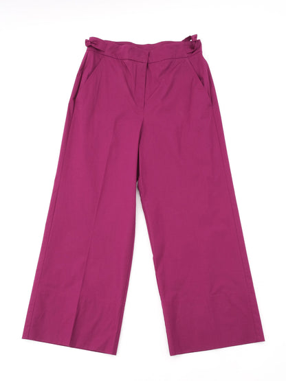 Excellent Marella Magenta Wide-Leg Pants XL with Bow Detail