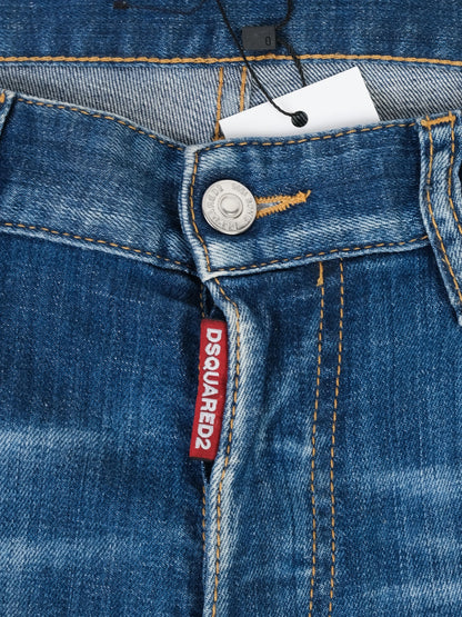 Excellent Dsquared2 Blue Distressed Jeans Size M for Women