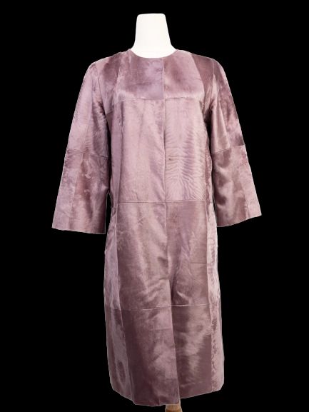perfect punto purple fur-textured coat size m - women’s wear