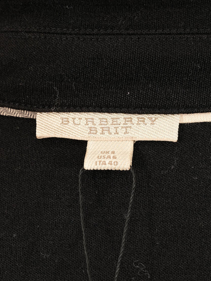 Excellent Burberry Black Wool Dress Size S with Zipper Details