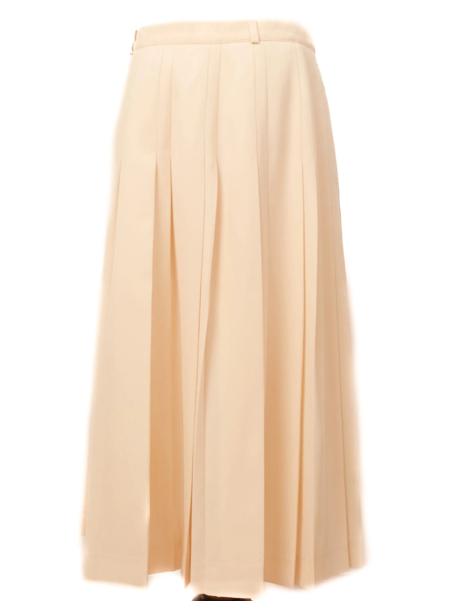 excellent escada yellow pleated skirt size l viscose women