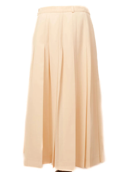 Excellent Escada Yellow Pleated Skirt Size L Viscose Women