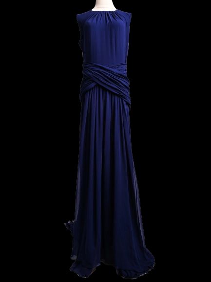 perfect ports purple silk evening gown size l