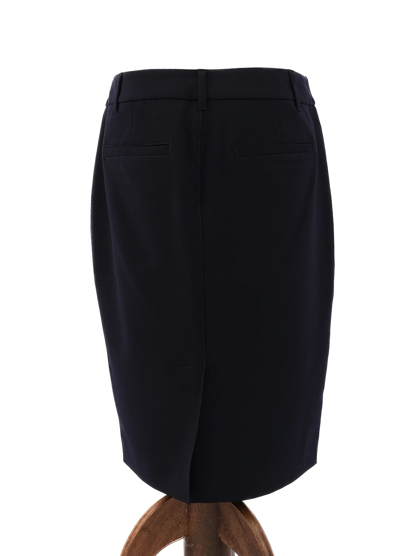 excellent marella blue pencil skirt size l polyester with pockets