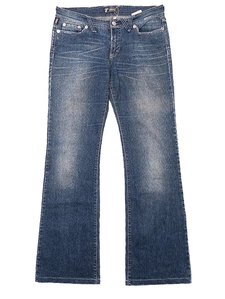 excellent versace jeans couture blue cotton jeans size m