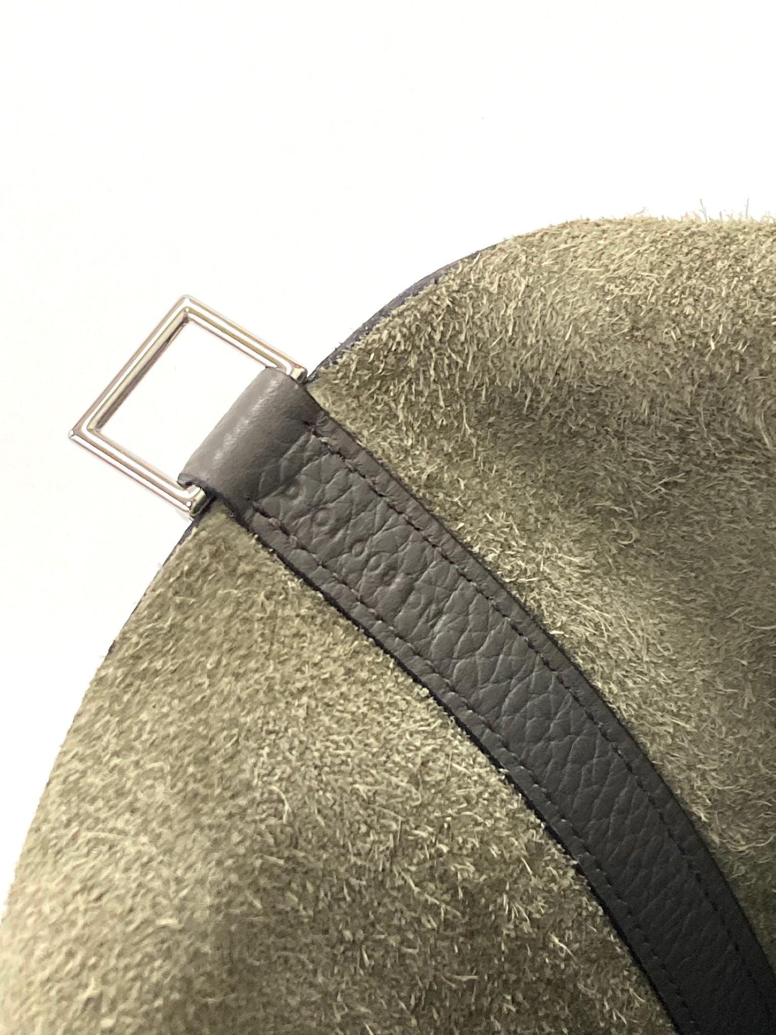 Hermes Gray Picotin PM, Taurillon Clemence PHW D Stamp