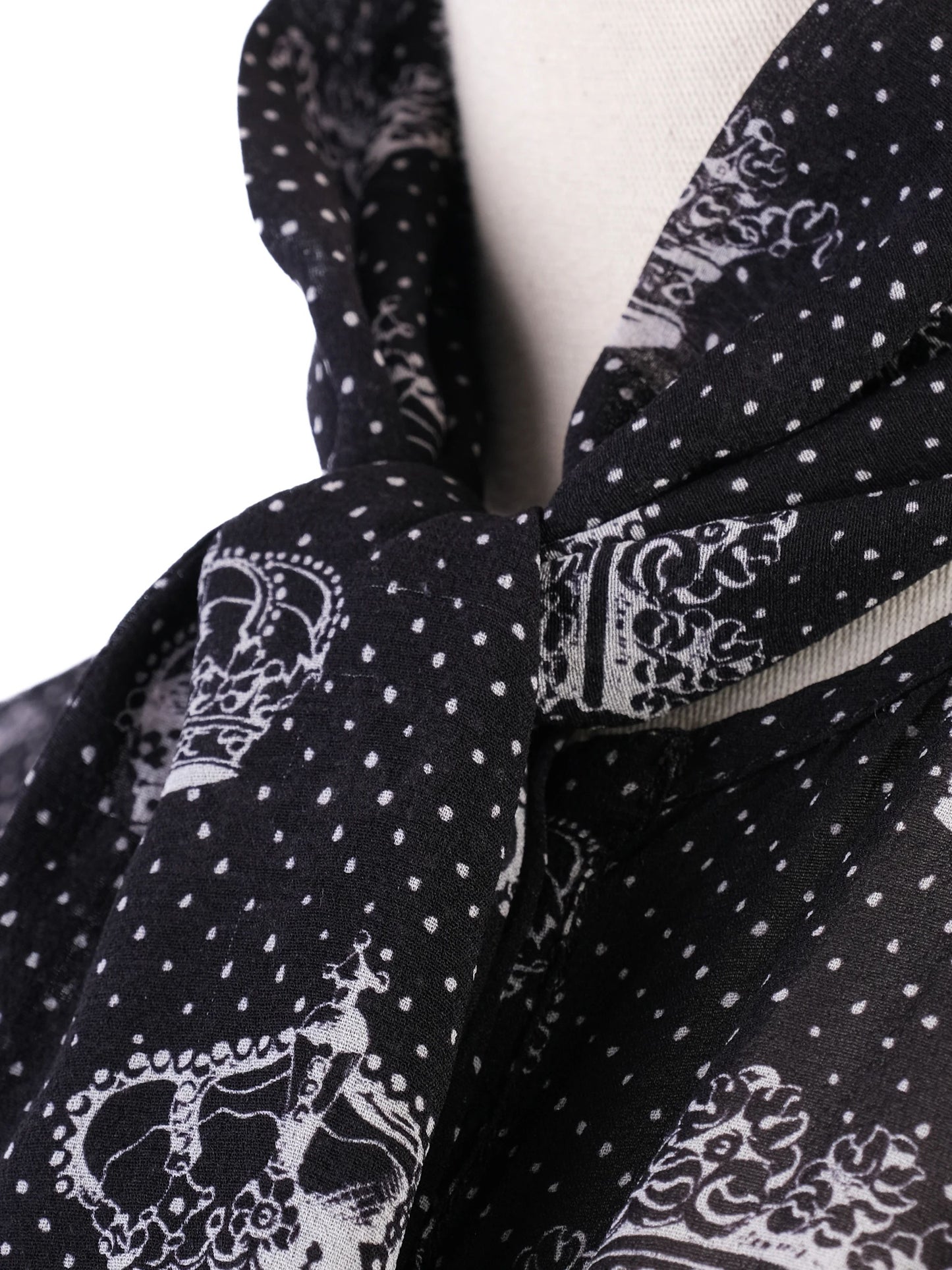 excellent red valentino black silk sheer blouse with crown print