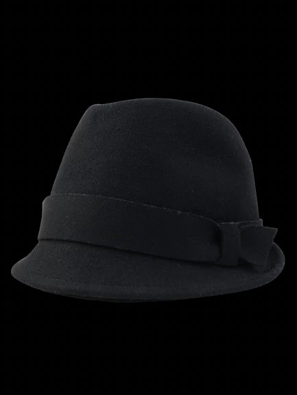 excellent gf ferre black cashmere fedora hat size m
