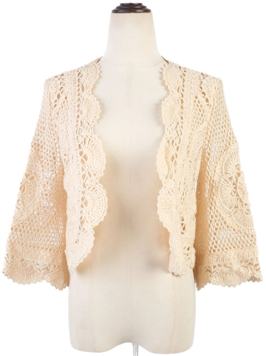 Excellent Valentino Pink Wool Cardigan Size S with Lace Details