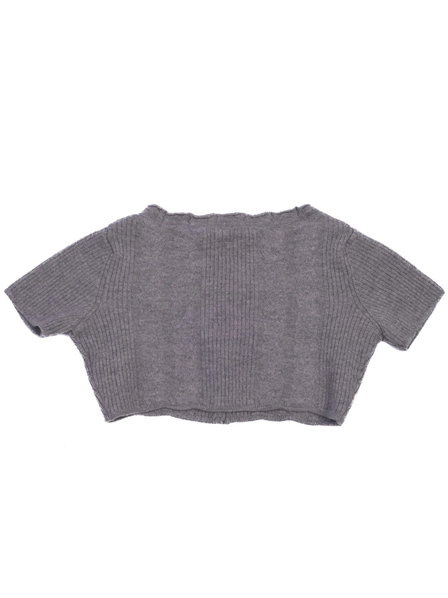 excellent hugo boss gray wool cropped cardigan size s