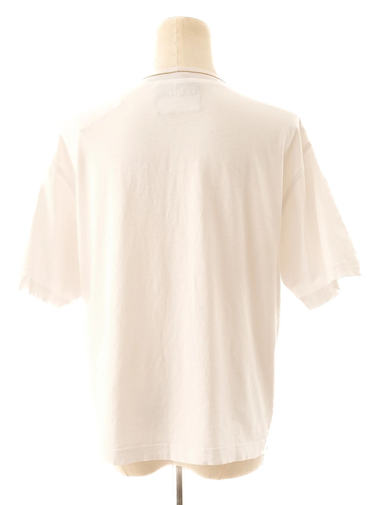 excellent versace jeans couture white t-shirt size m floral design