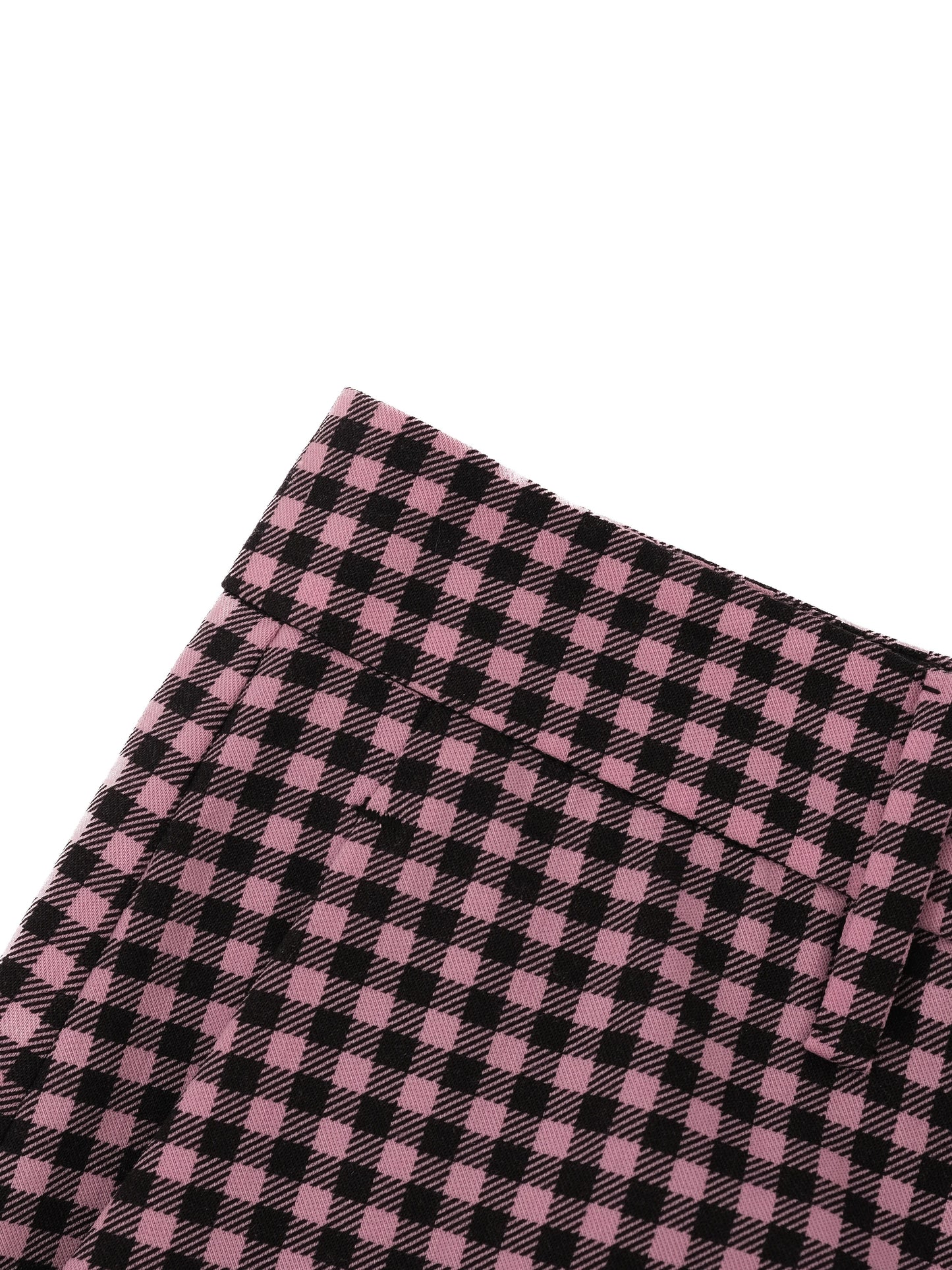 excellent prada pink wool plaid shorts size s women